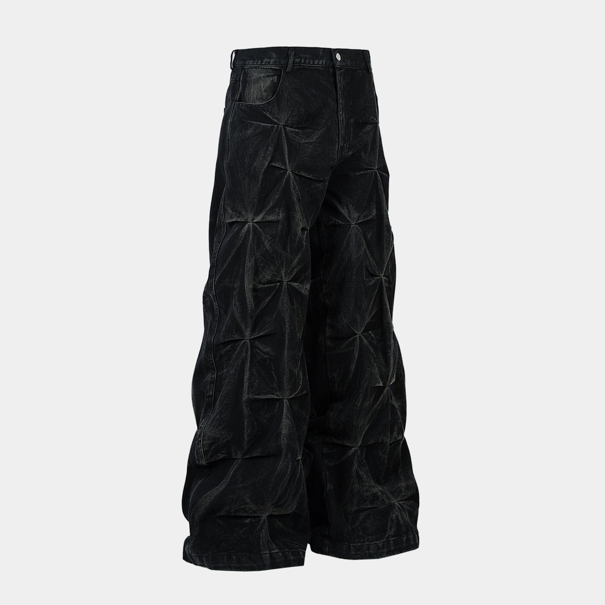 Washed Distressed Pleated | Baggy Jeans - OMYGOODS