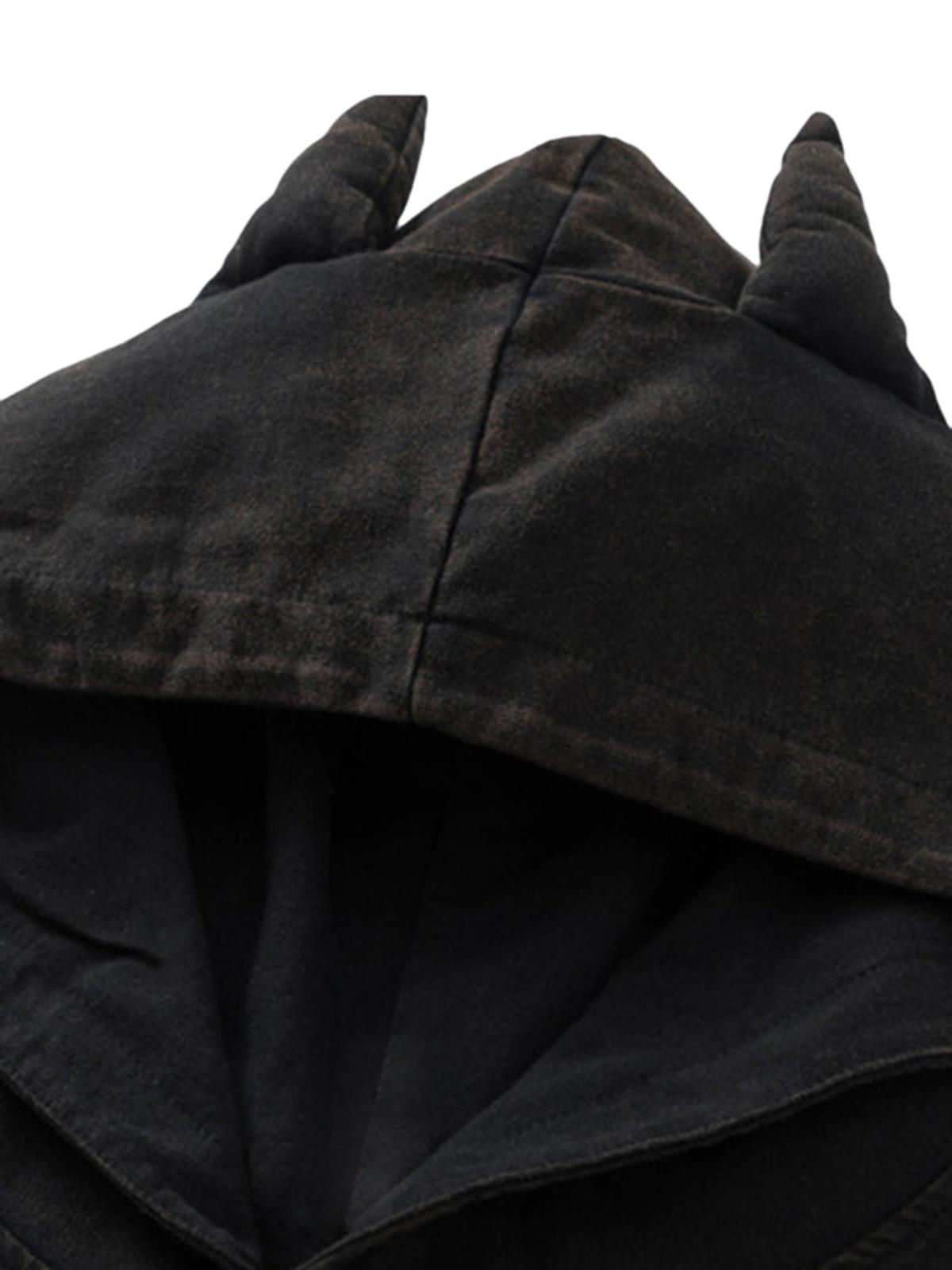Omygoods Washed Hooded Cotton Undershirt
