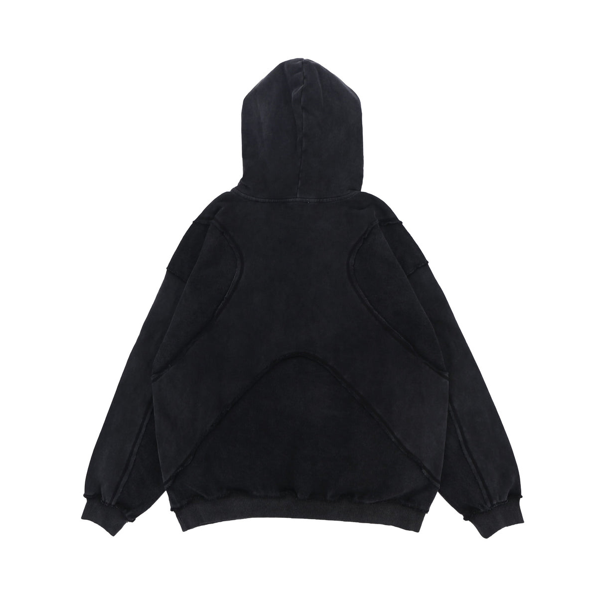Washed Hoodie | Panelled Streetwear Pullover - OMYGOODS