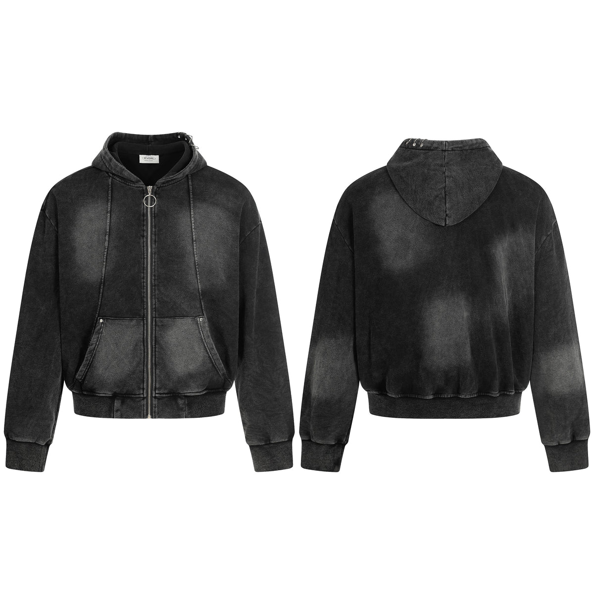 Washed | Oversized Zip Up Hoodie - OMYGOODS