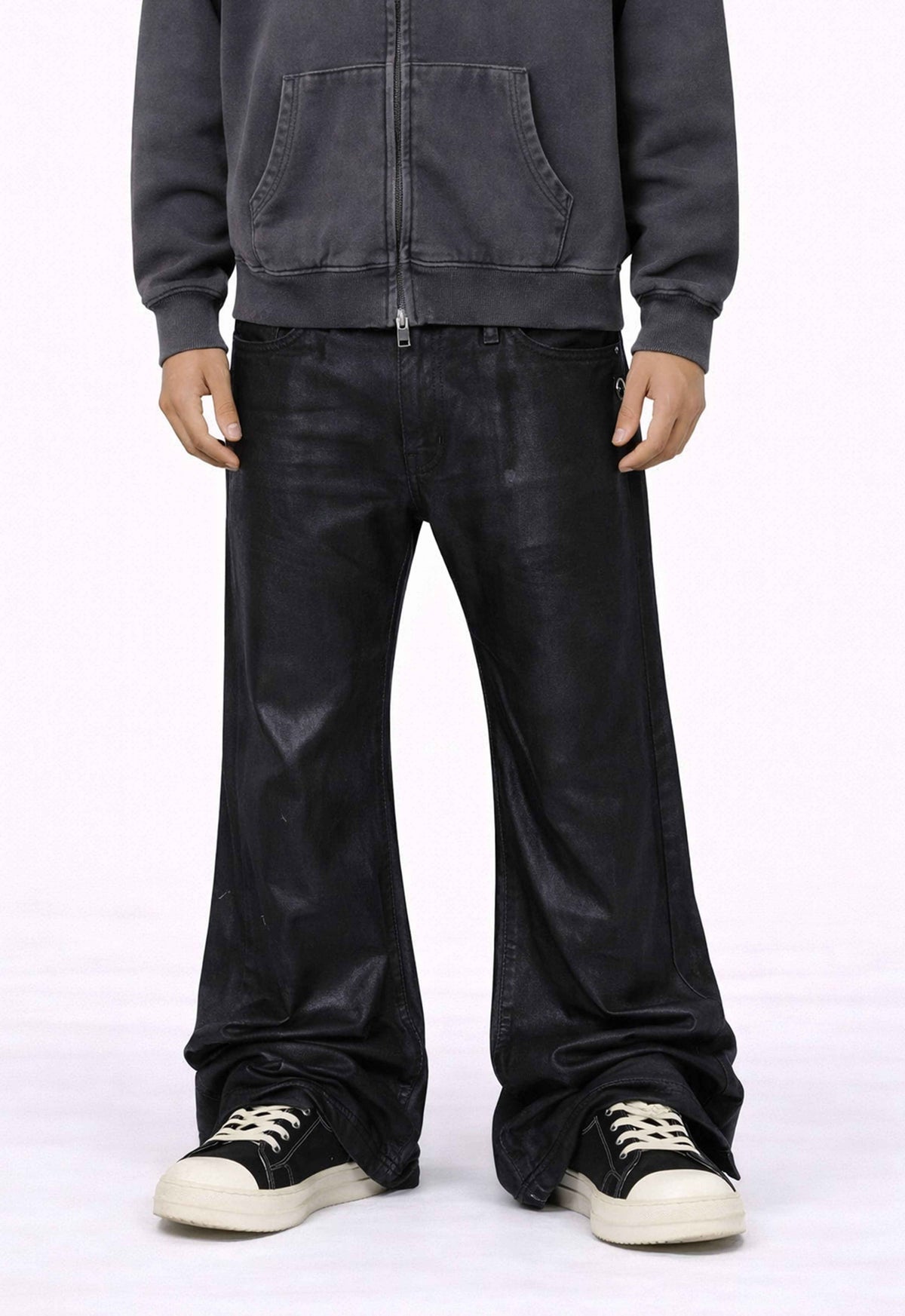 WIDEBOY WAXED FLARE DENIM