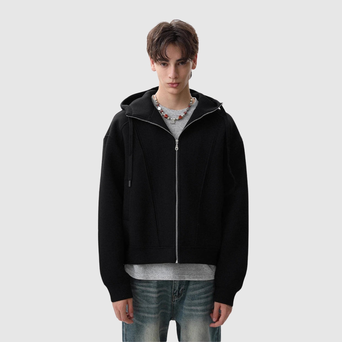 Heather Raglan Panel Hoodie