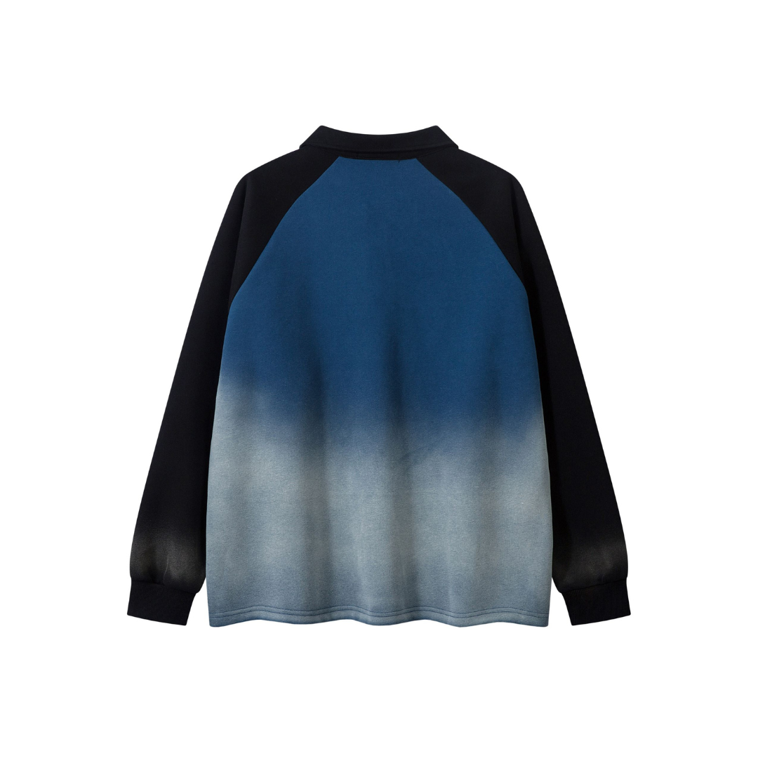 Vintage Ombre Long Sleeve Polo Jersey