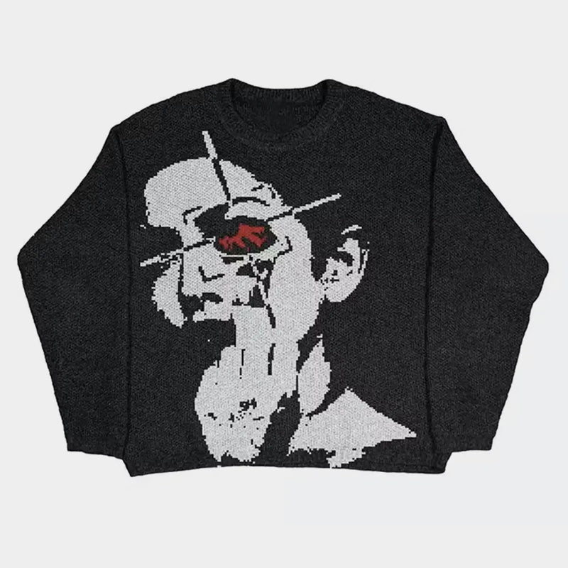Glitch Reality | Statement Knit Sweater