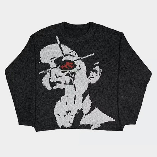 Glitch Reality | Statement Knit Sweater